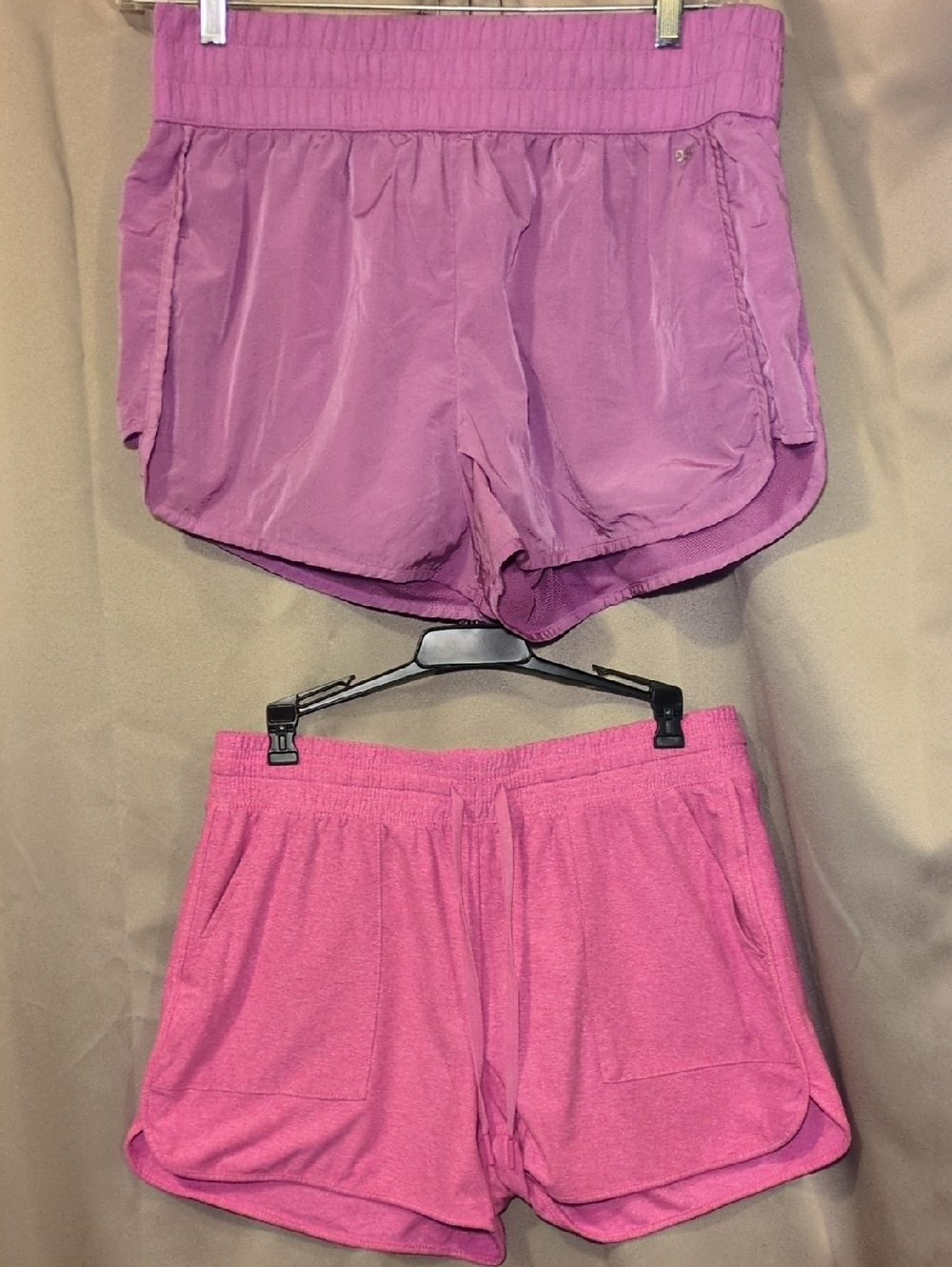 2 Pack M&L Women’s Lilac And Pink Athletic Shorts - Lightweight Comfort